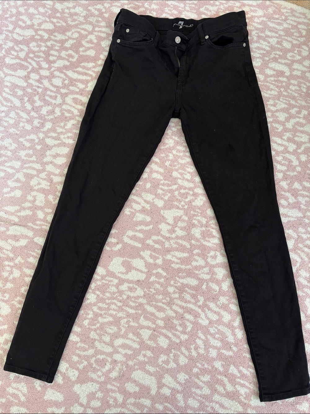 7 For All Mankind Black Skinny Jeans